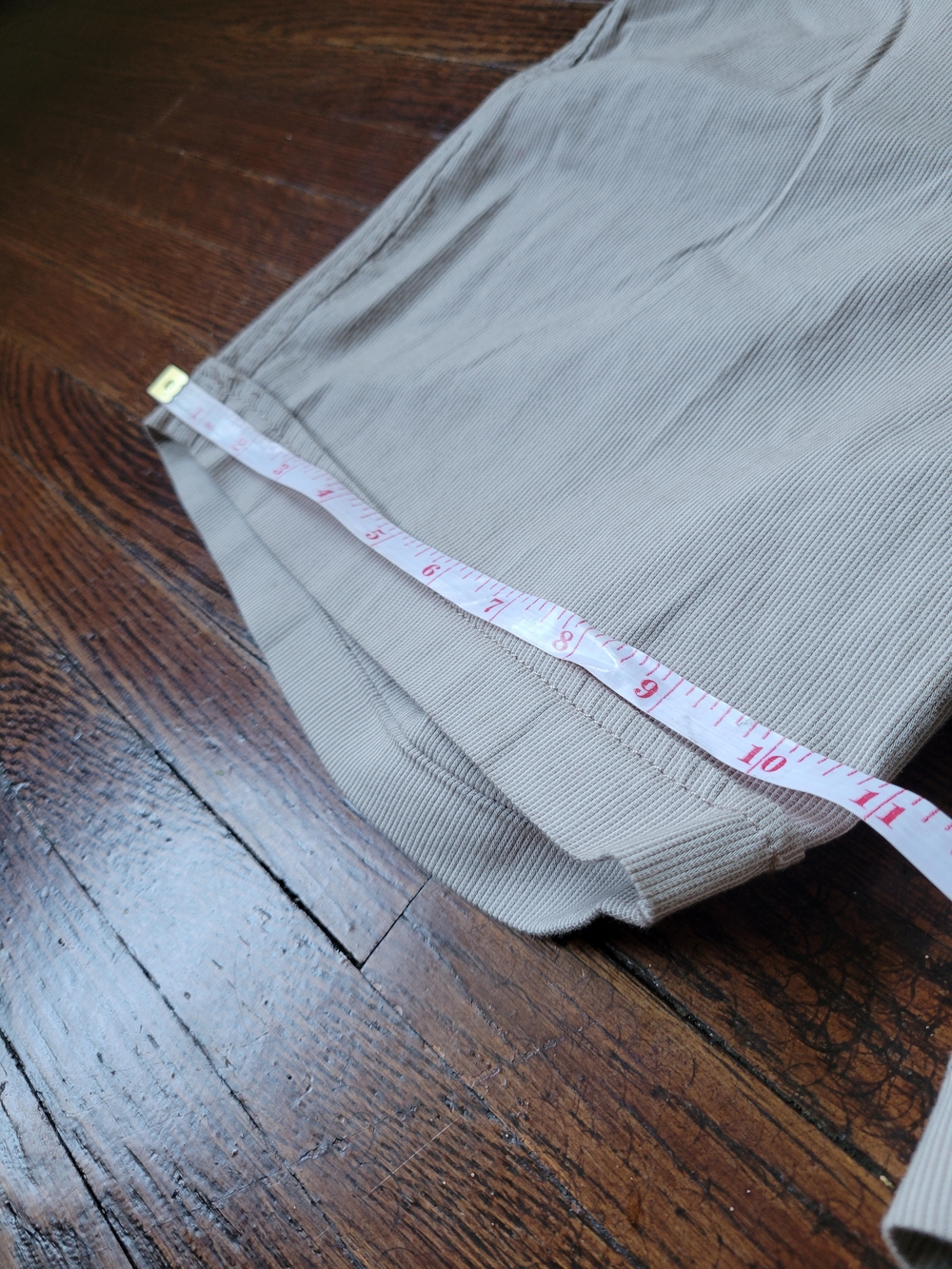 Lee Womens Walk Shorts Beige Stripe Stretch High Rise Comfort Waistband Size 8 M - Picture 9 of 17